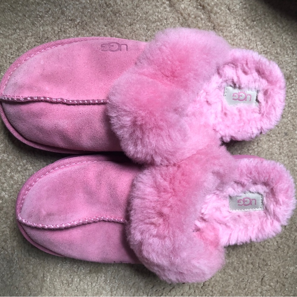 Sz 5 Ugg Scuffette II Slippers Carnation Pink Suede - Picture 6 of 14